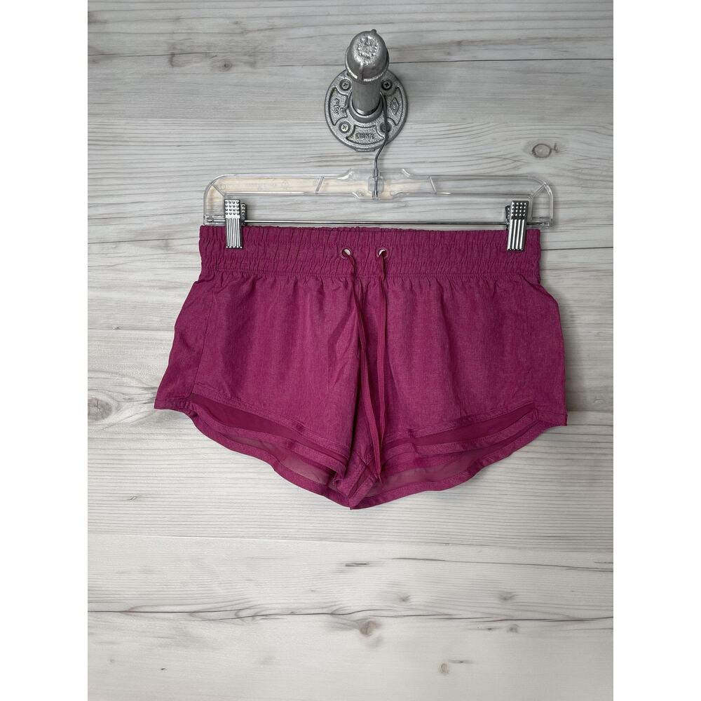 Live Love Dream Womens Small Purple Athletic Running Shorts Mesh Trim LXJXCH19